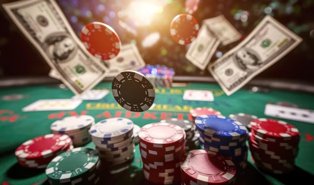 Live card table interface on ova Live dealer card game table on ova showing player balance and betting controls